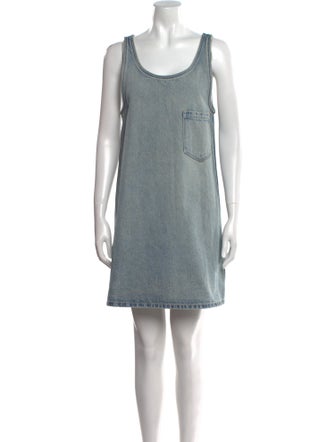 John Elliott Scoop Neck Mini Dress