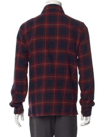 John Elliott Plaid Print Long Sleeve Shirt