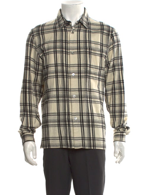 John Elliott Plaid Print Long Sleeve Shirt