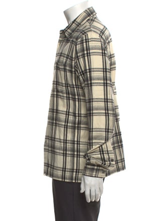John Elliott Plaid Print Long Sleeve Shirt
