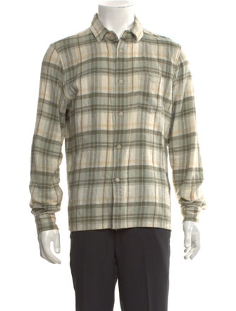 John Elliott Plaid Print Long Sleeve Shirt