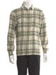 John Elliott Plaid Print Long Sleeve Shirt