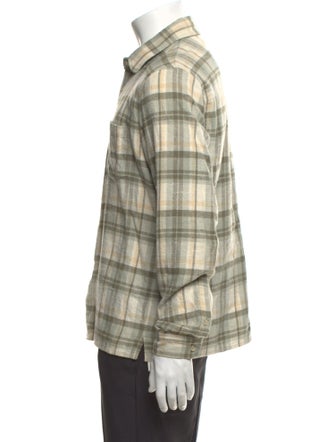 John Elliott Plaid Print Long Sleeve Shirt