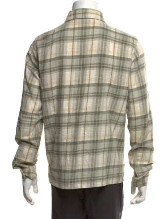 John Elliott Plaid Print Long Sleeve Shirt