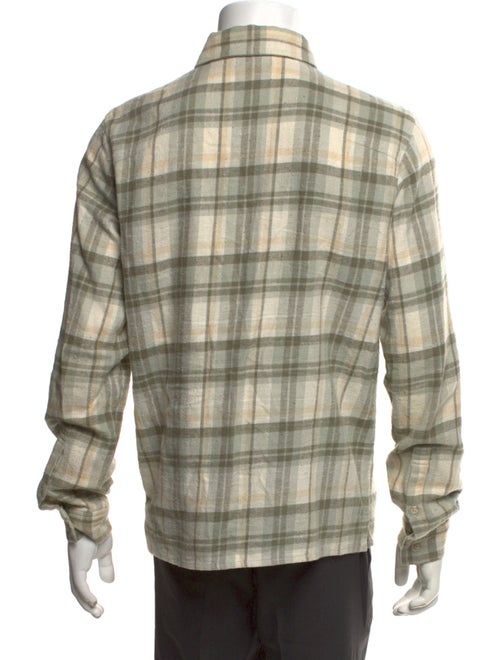 John Elliott Plaid Print Long Sleeve Shirt