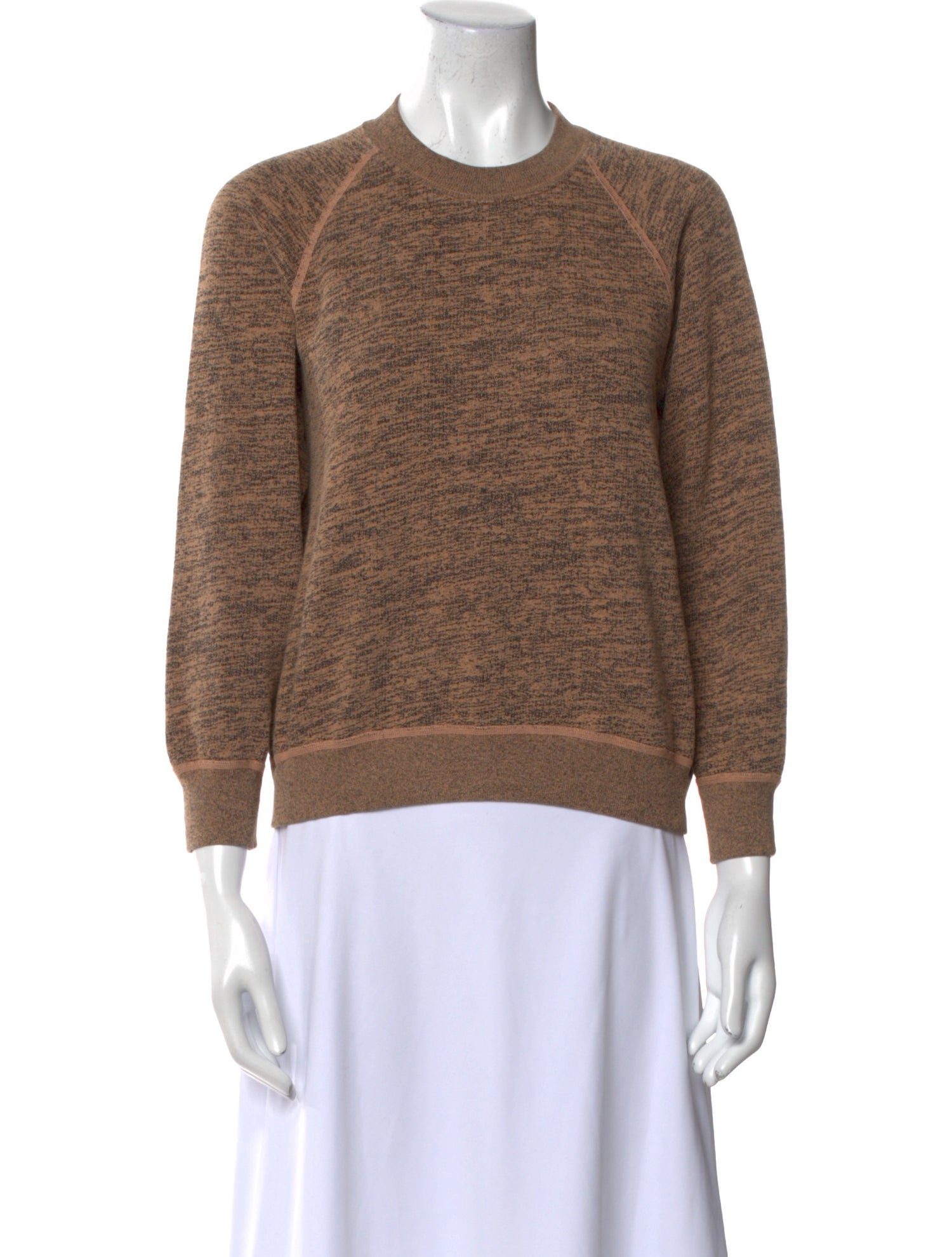 John Elliott Crew Neck Three-Quarter Sleeve Sweatshirt