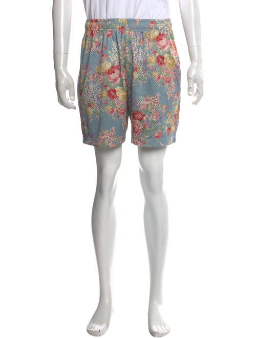 John Elliott Floral Print Jogger Shorts