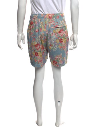 John Elliott Floral Print Jogger Shorts