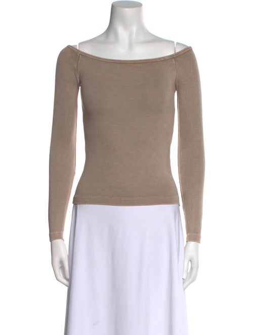 John Elliott Bateau Neckline Long Sleeve Top