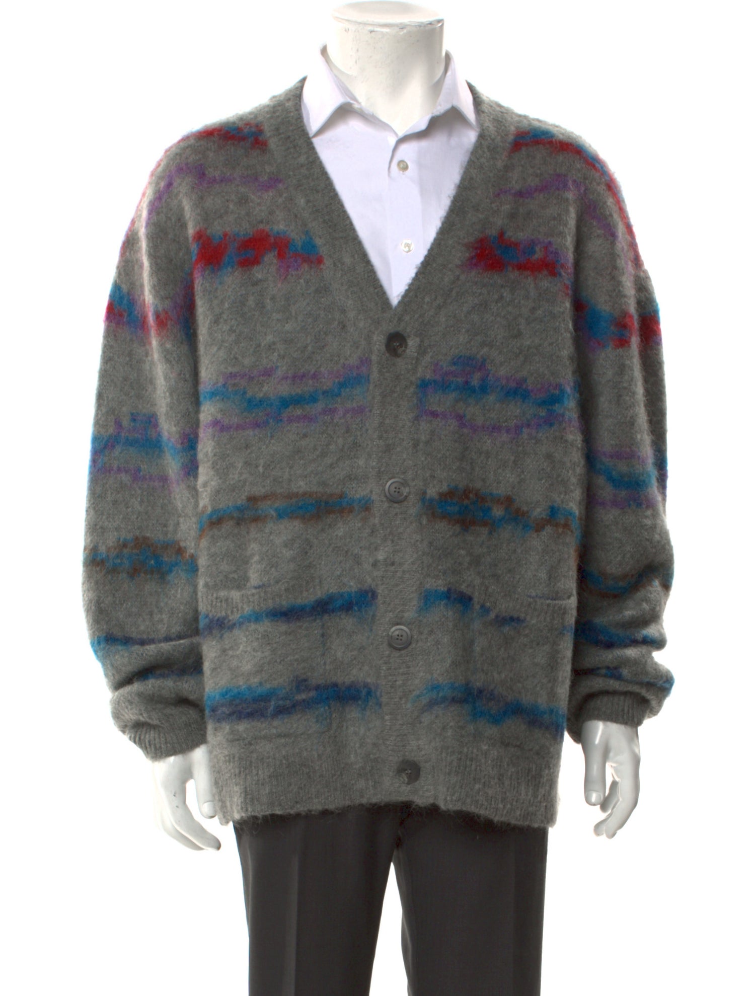 John Elliott Printed V-Neck Cardigan