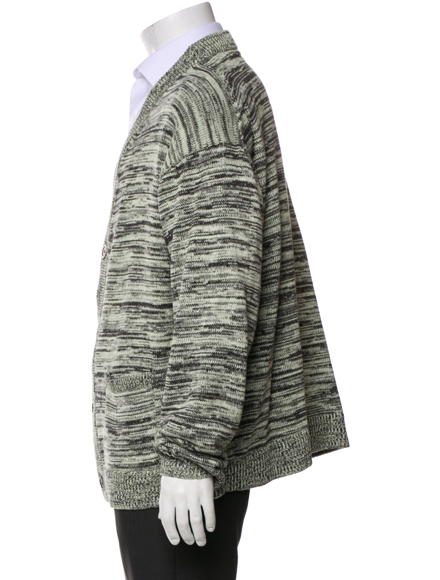 John Elliott Striped V-Neck Cardigan