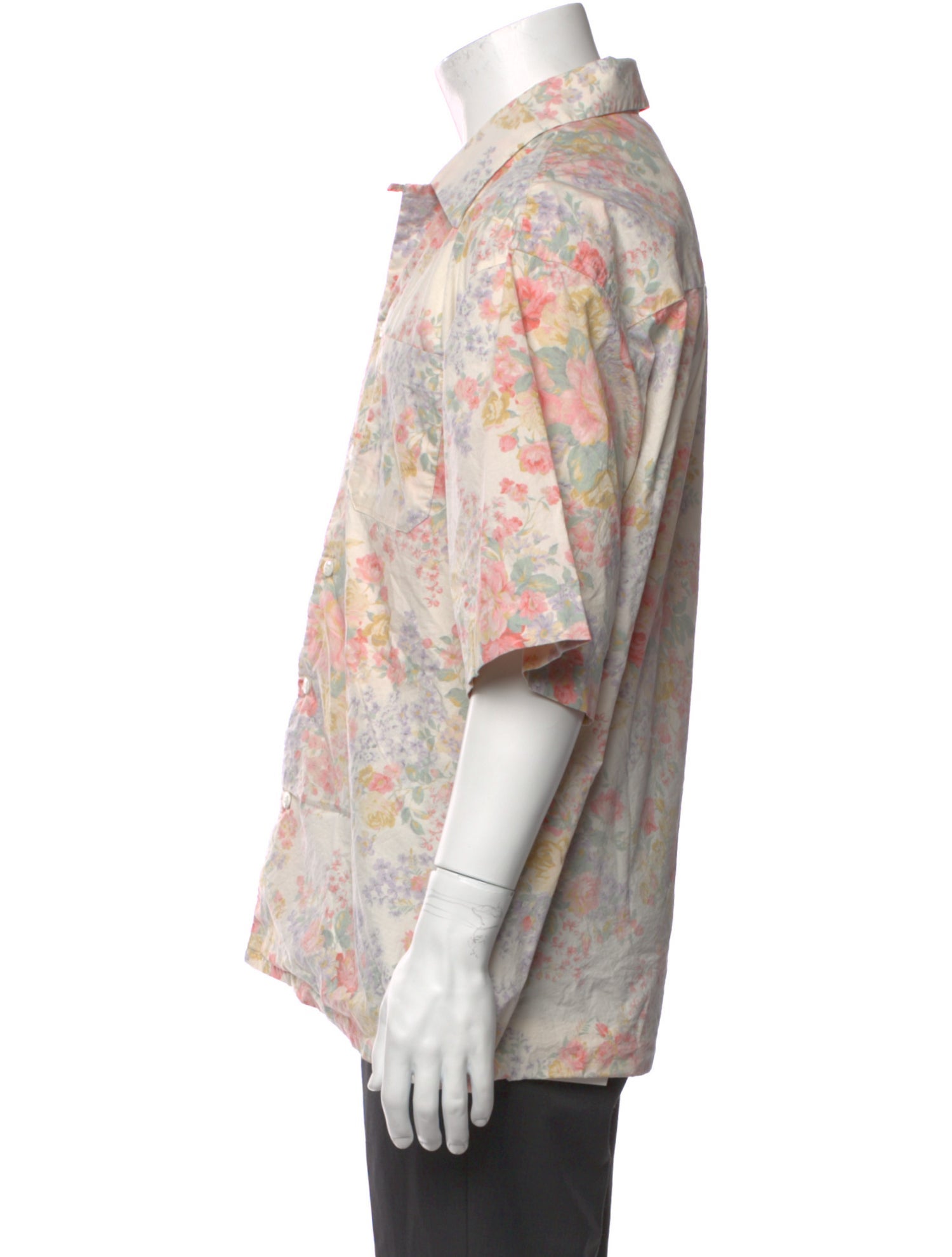 John Elliott Printed Three-Quarter Sleeve Shirt