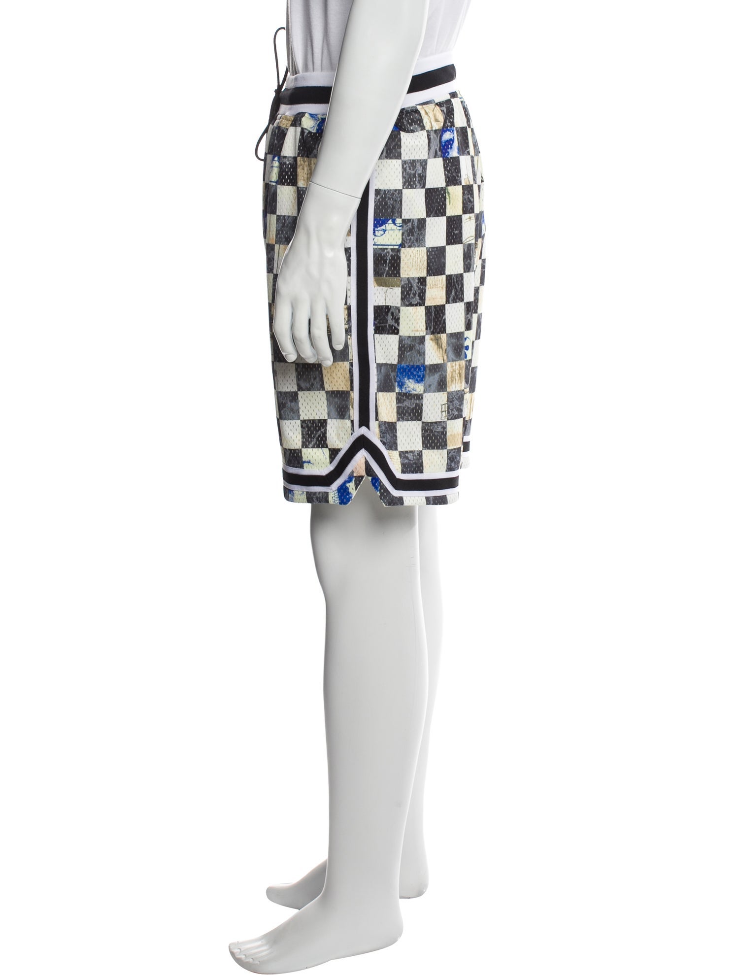 John Elliott Plaid Print Jogger Shorts w/ Tags