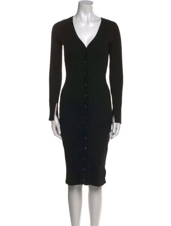 John Elliott V-Neck Knee-Length Dress