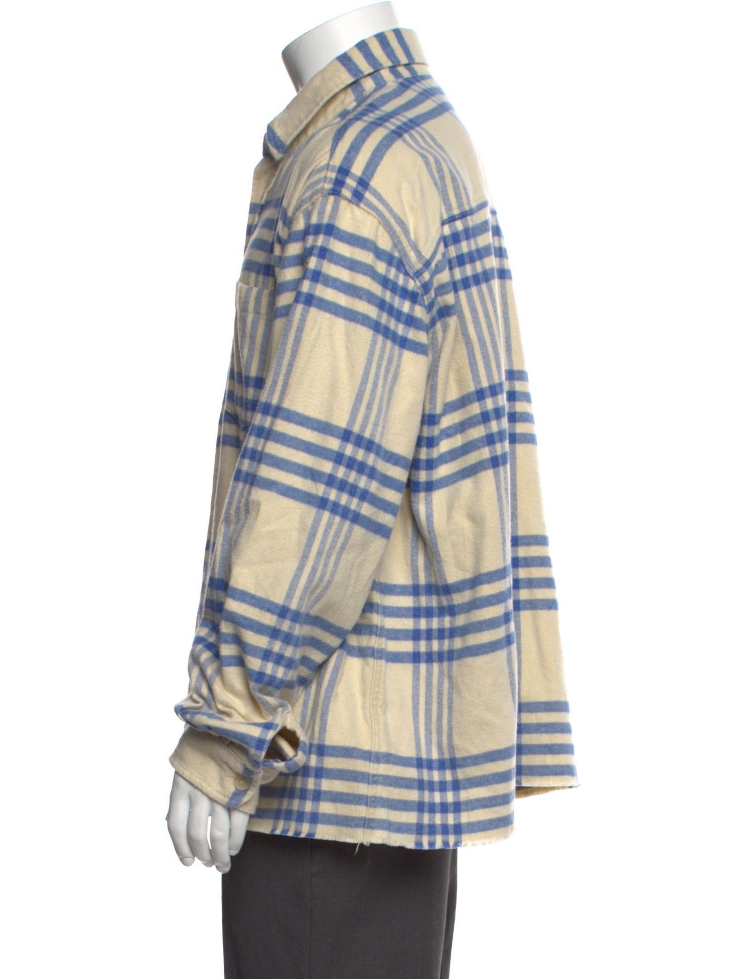 John Elliott Plaid Print Long Sleeve Shirt