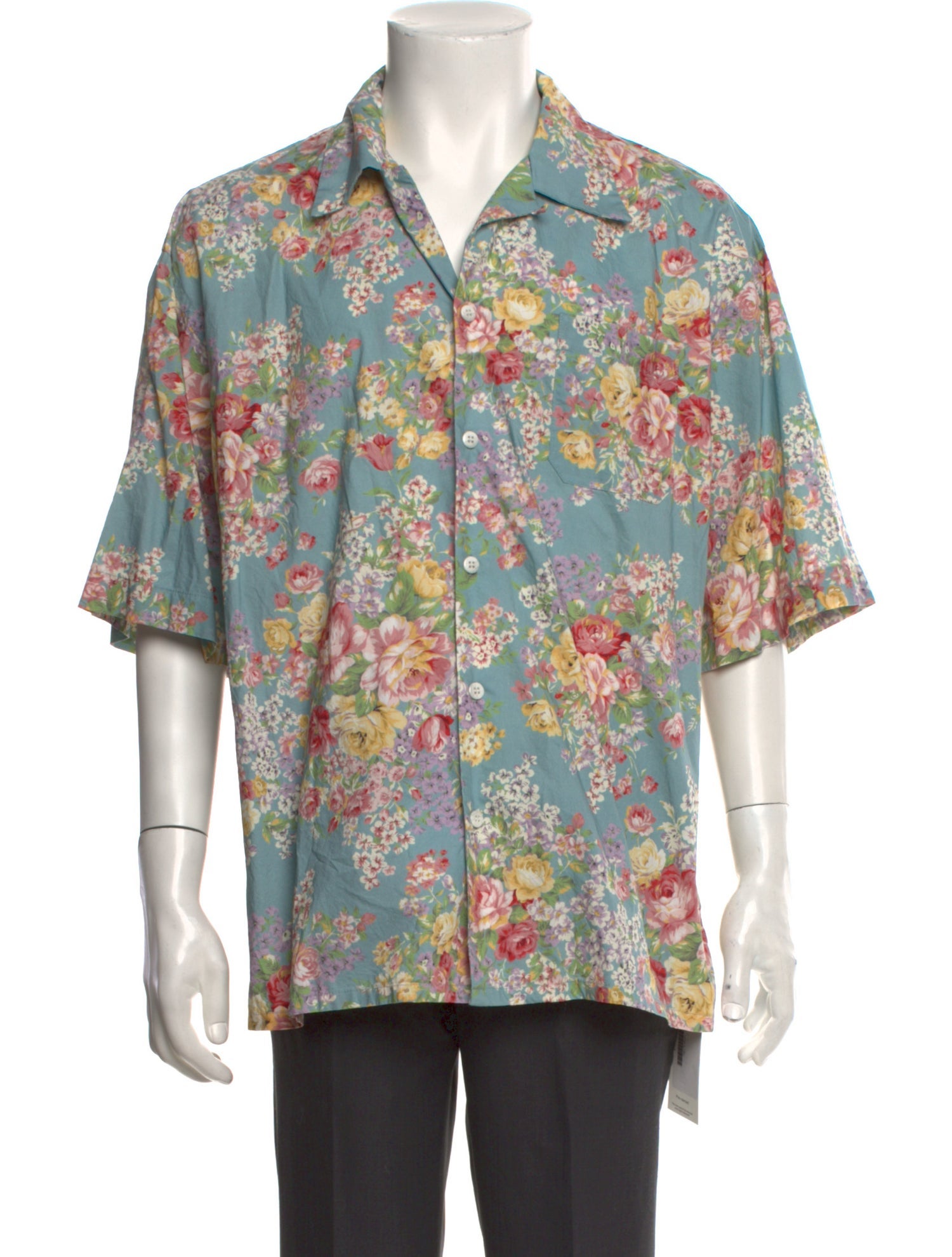 John Elliott Floral Print Short Sleeve Shirt
