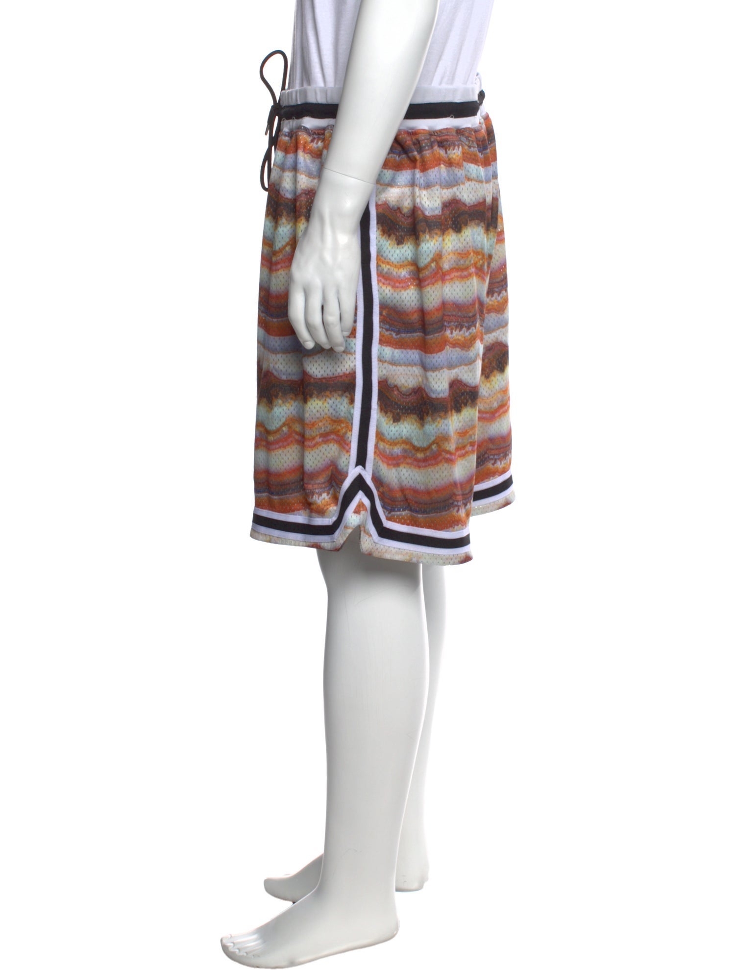 John Elliott Striped Jogger Shorts