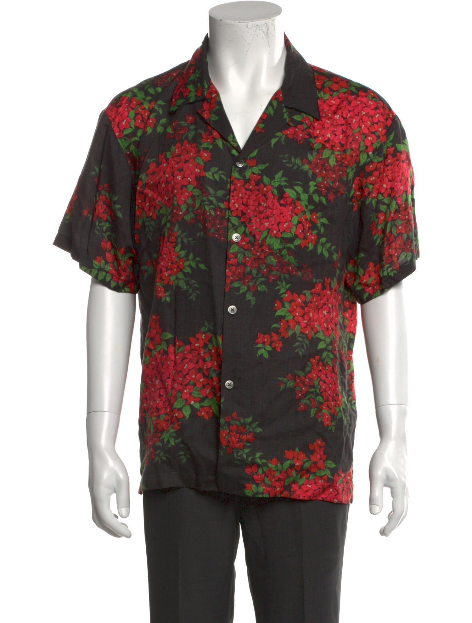 John Elliott Floral Print Short Sleeve Shirt