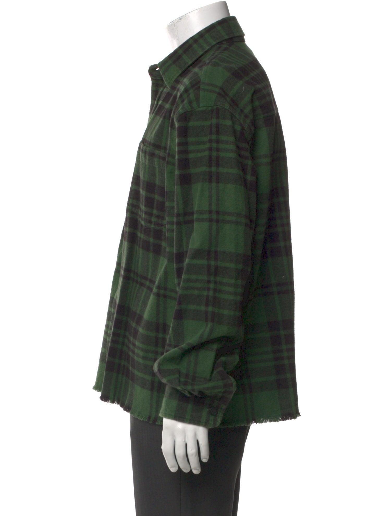 John Elliott Plaid Print Long Sleeve Shirt