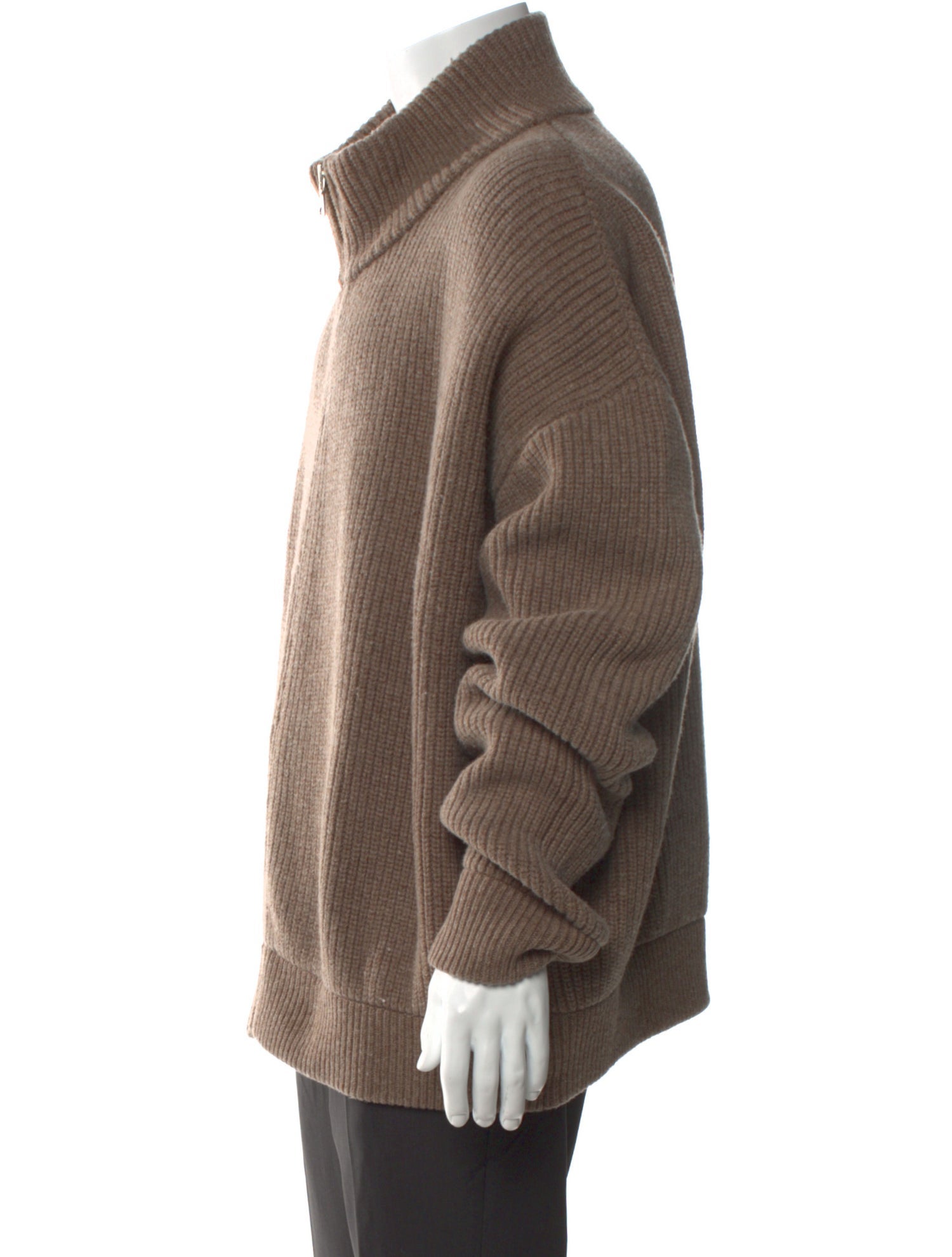 John Elliott Wool Mock Neck Cardigan