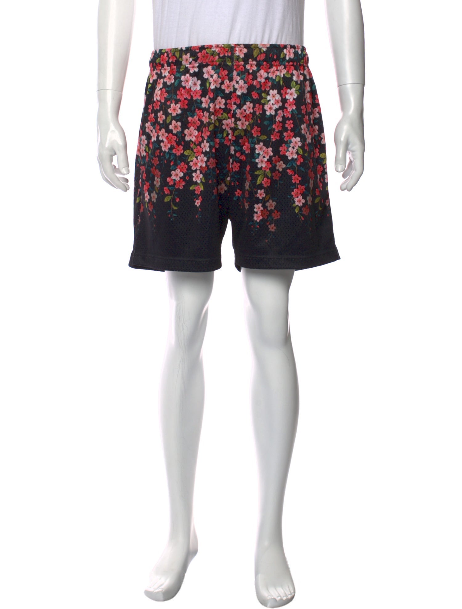 John Elliott Floral Print Athletic Shorts
