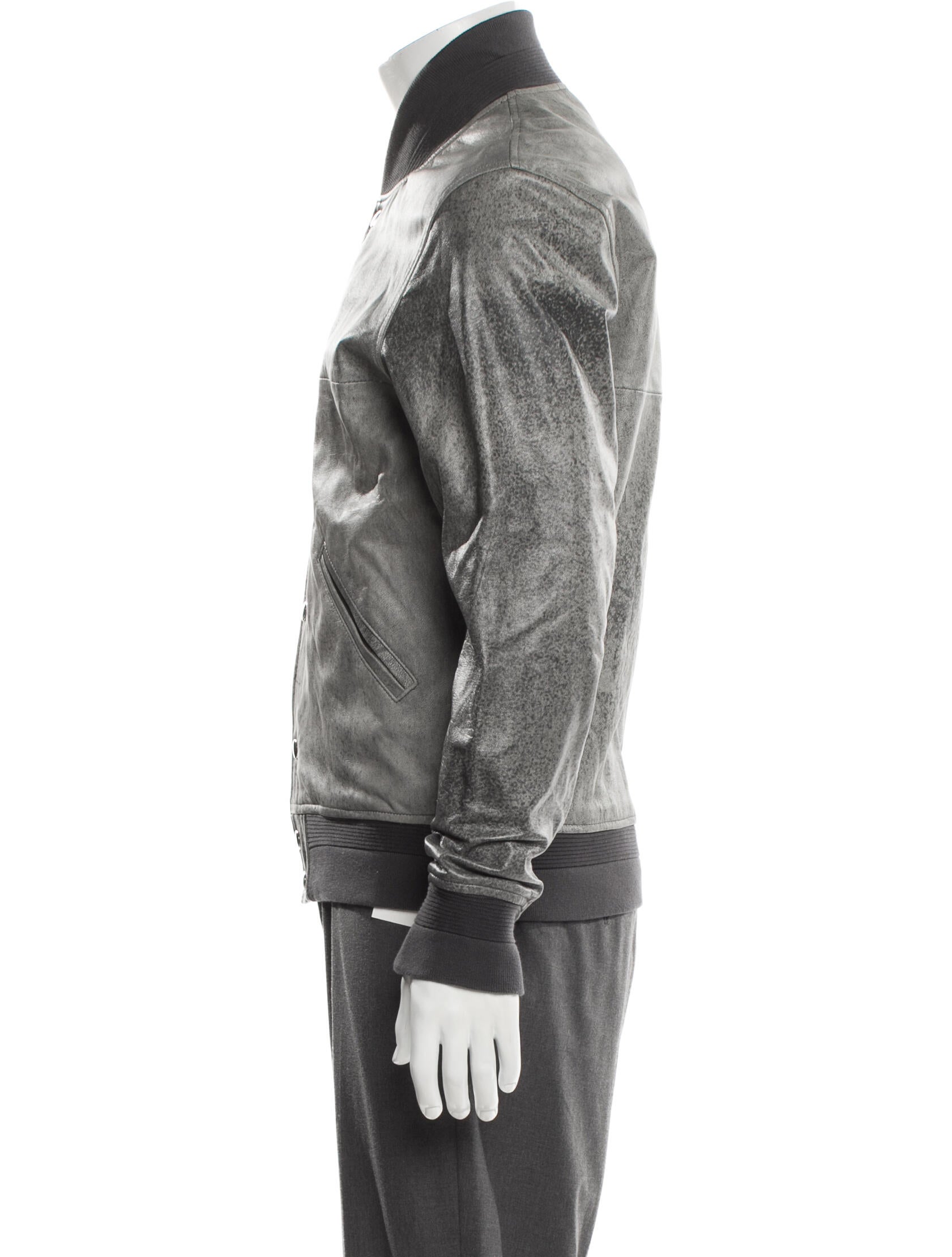 John Elliott Leather Bomber Jacket w/ Tags