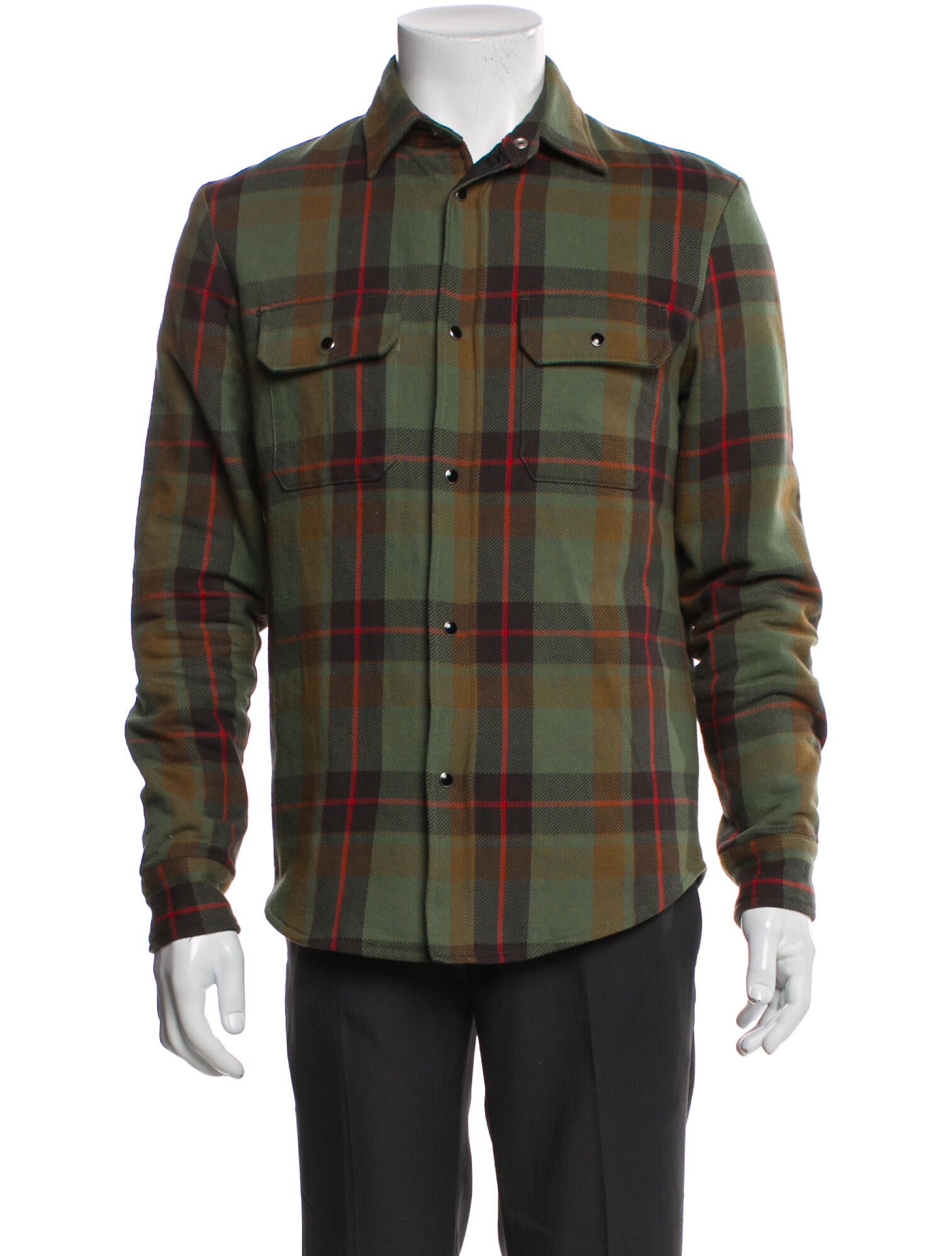 John Elliott Plaid Print Utility Jacket