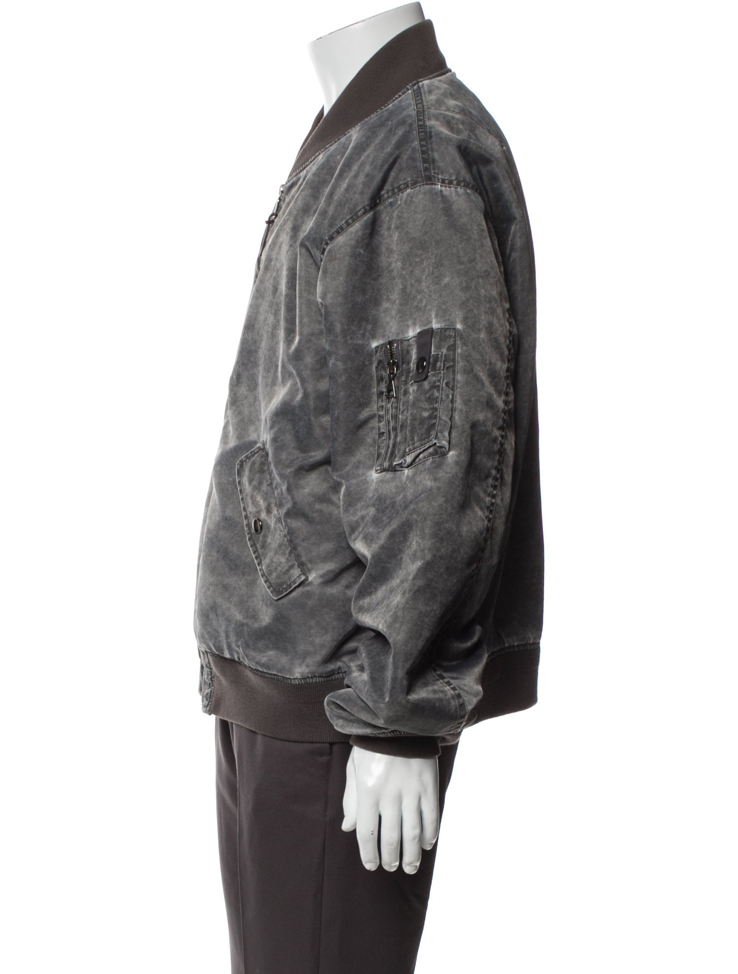 John Elliott Colorblock Pattern Bomber Jacket