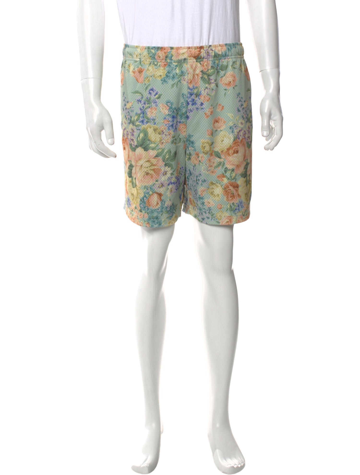 John Elliott Floral Print Flat Front Shorts
