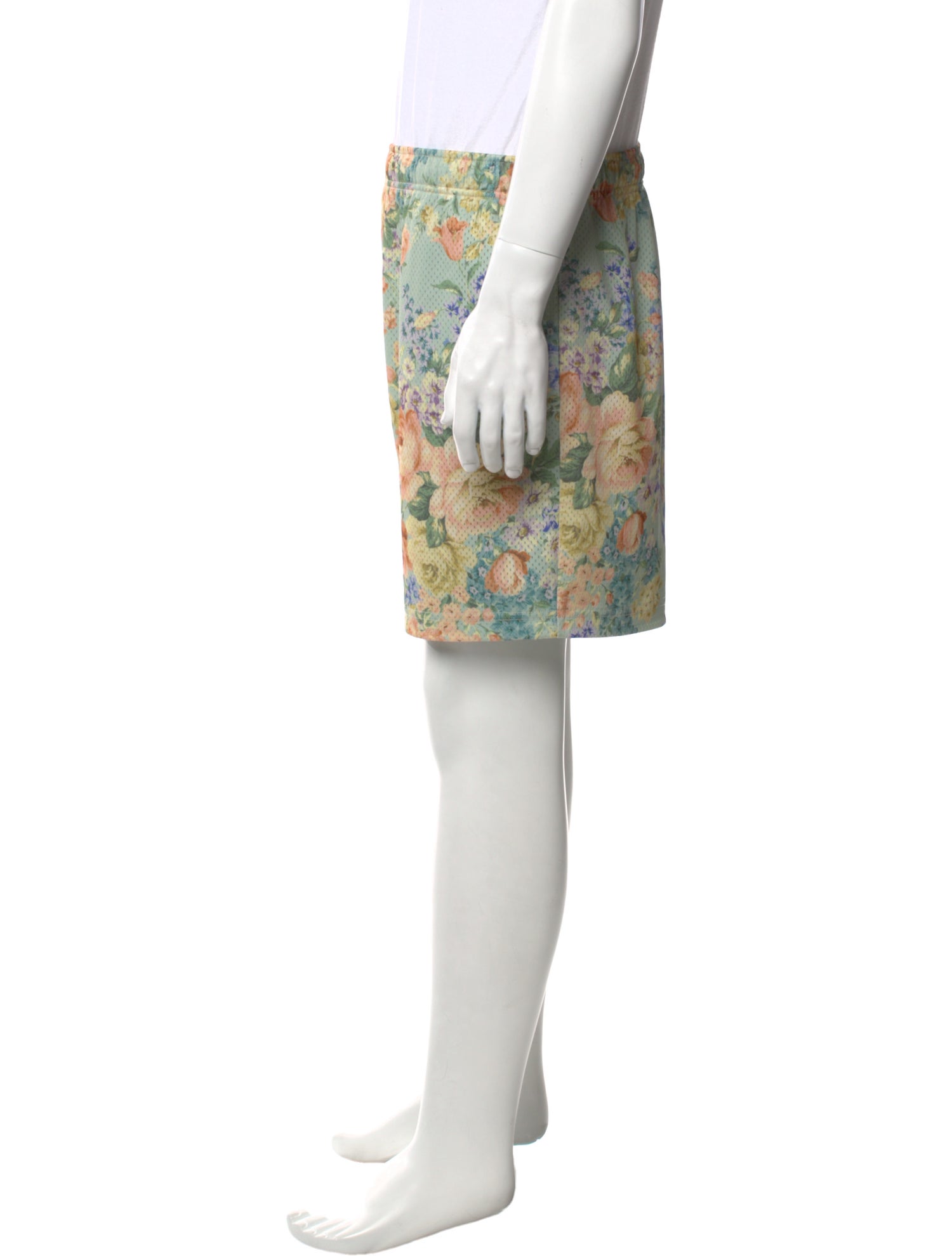 John Elliott Floral Print Flat Front Shorts