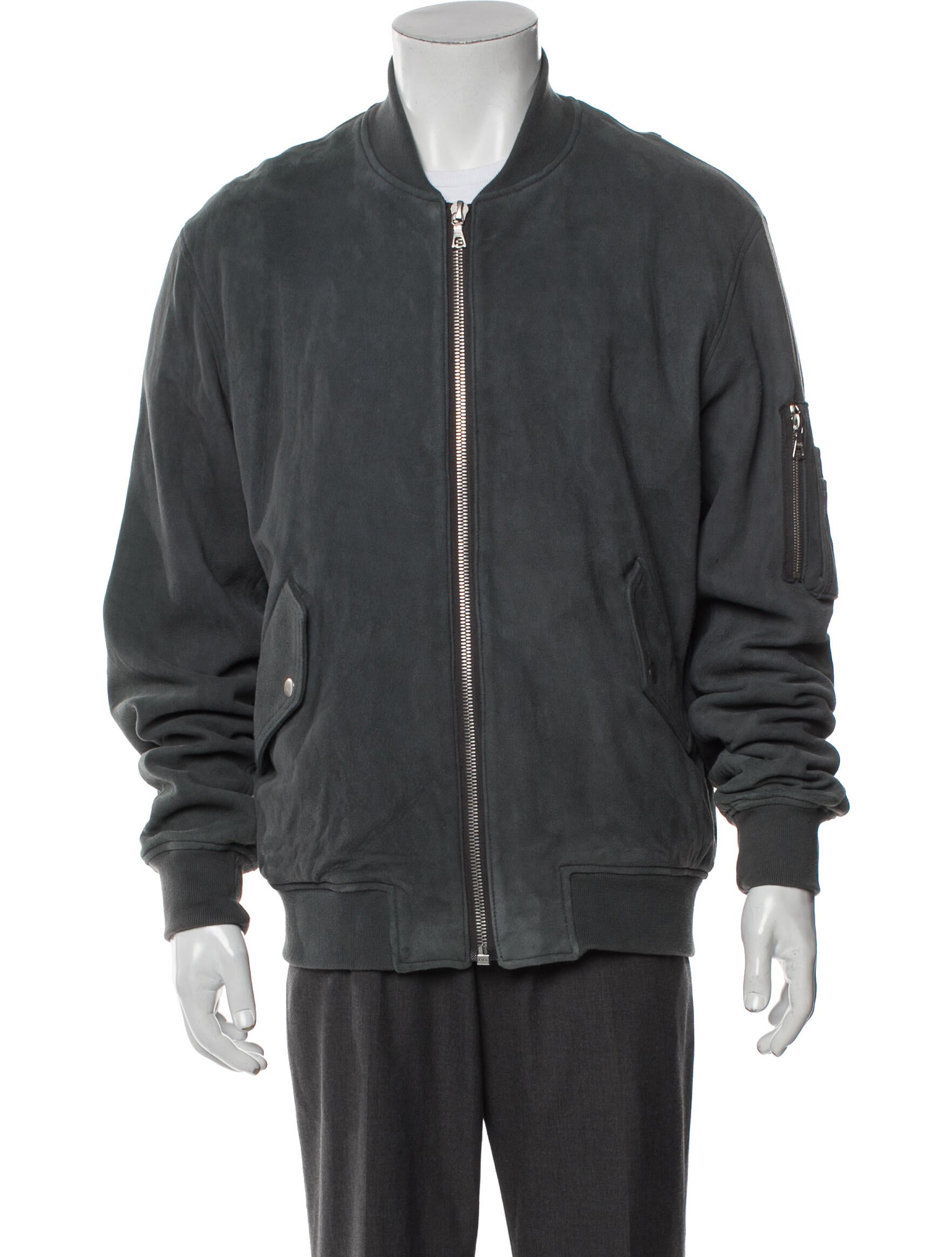 John Elliott Lamb Leather Bomber Jacket