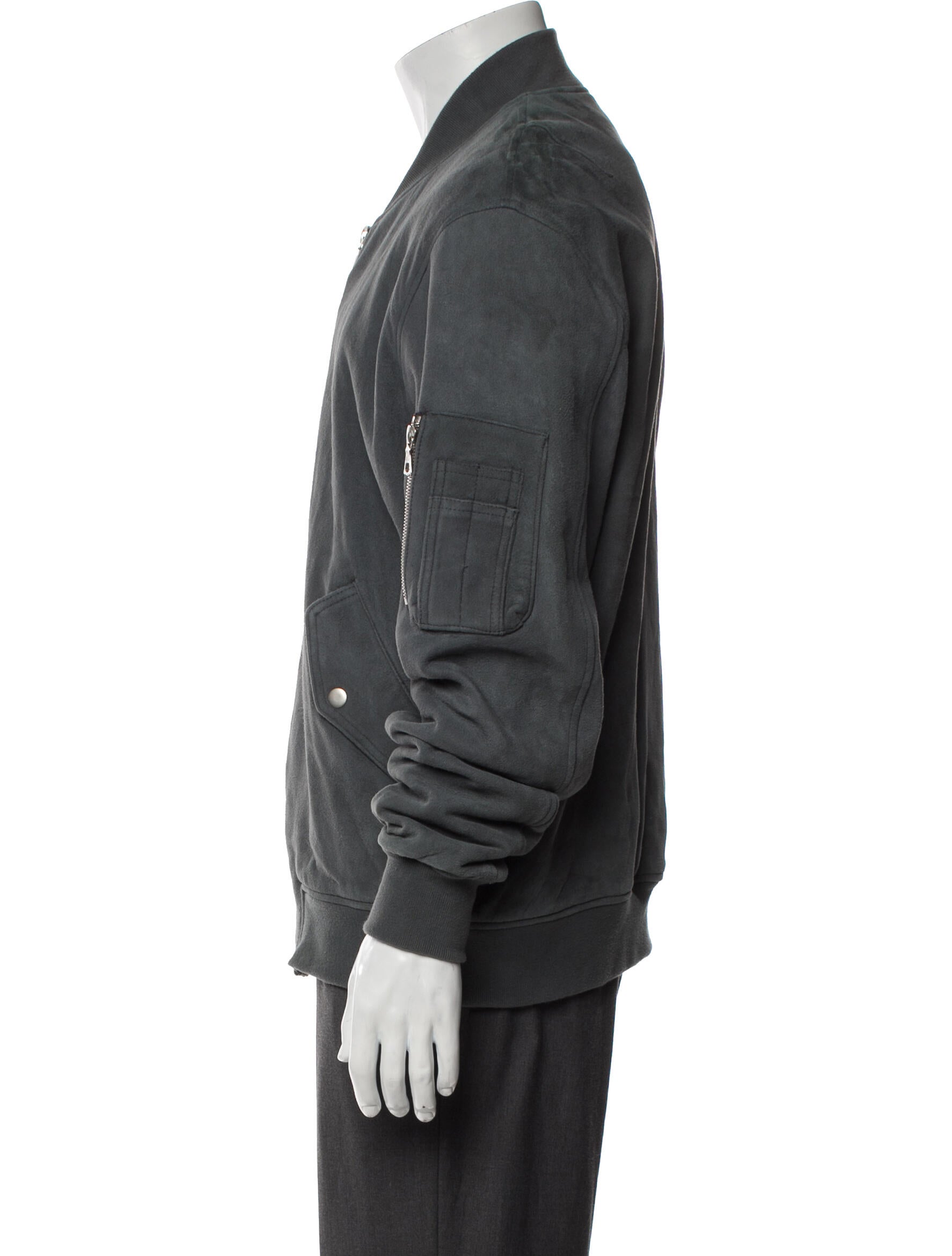 John Elliott Lamb Leather Bomber Jacket