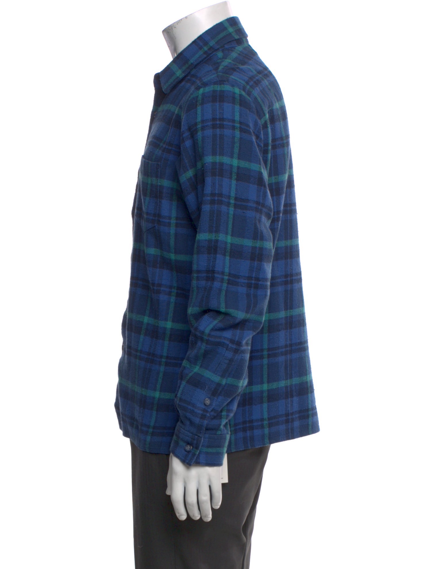 John Elliott Plaid Print Long Sleeve Shirt