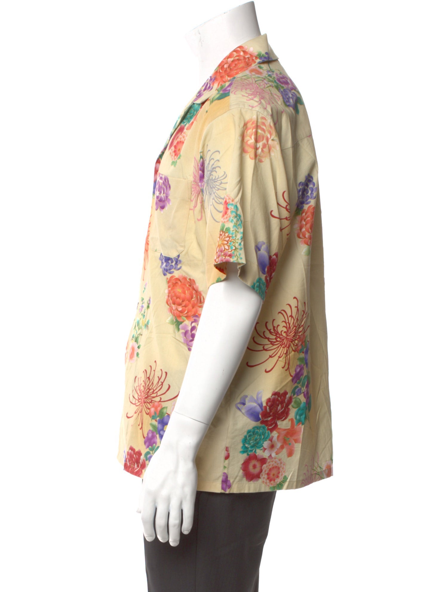 John Elliott Floral Print Short Sleeve Shirt