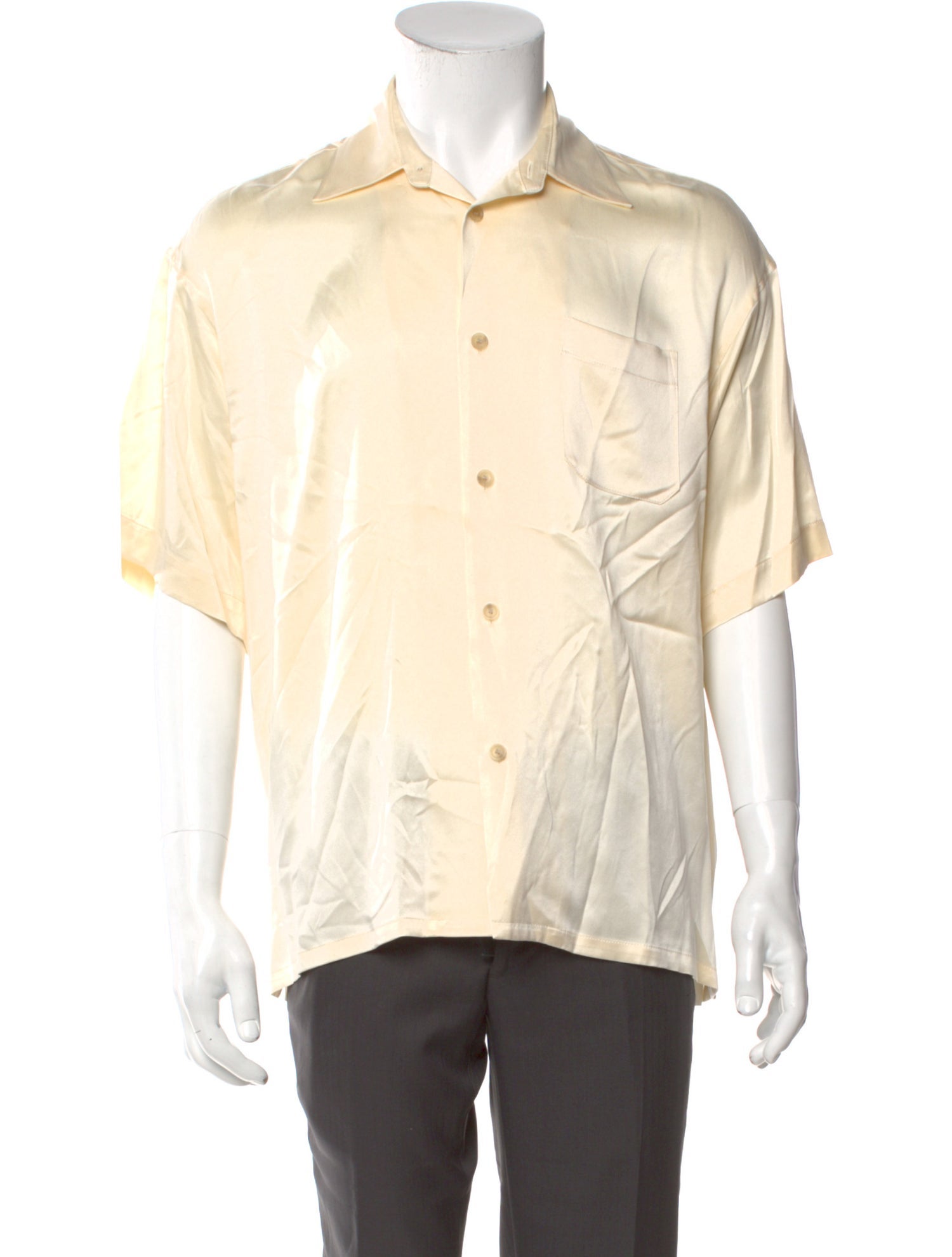 John Elliott Silk Short Sleeve Shirt