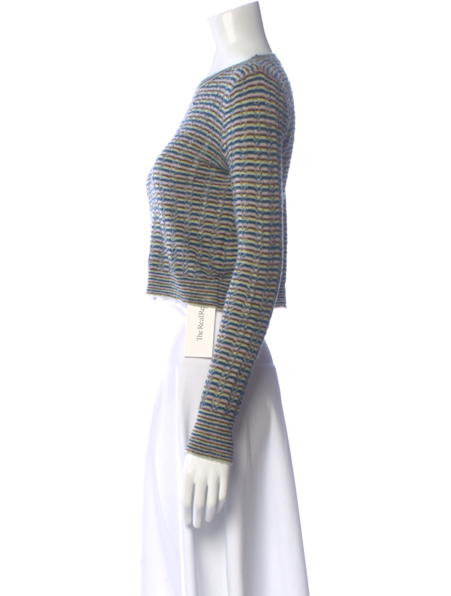 John Elliott Striped Bateau Neckline Sweater