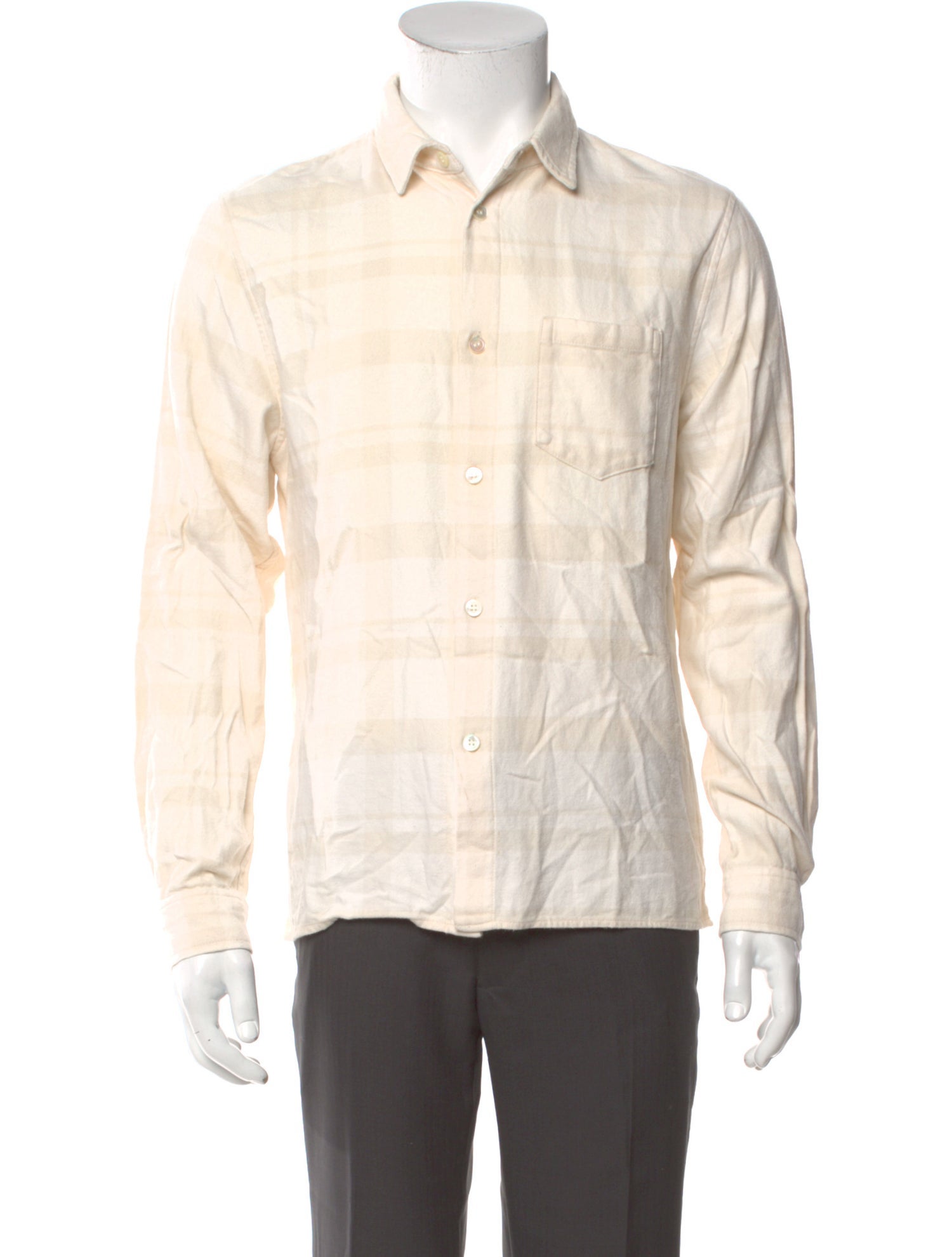 John Elliott Plaid Print Long Sleeve Shirt