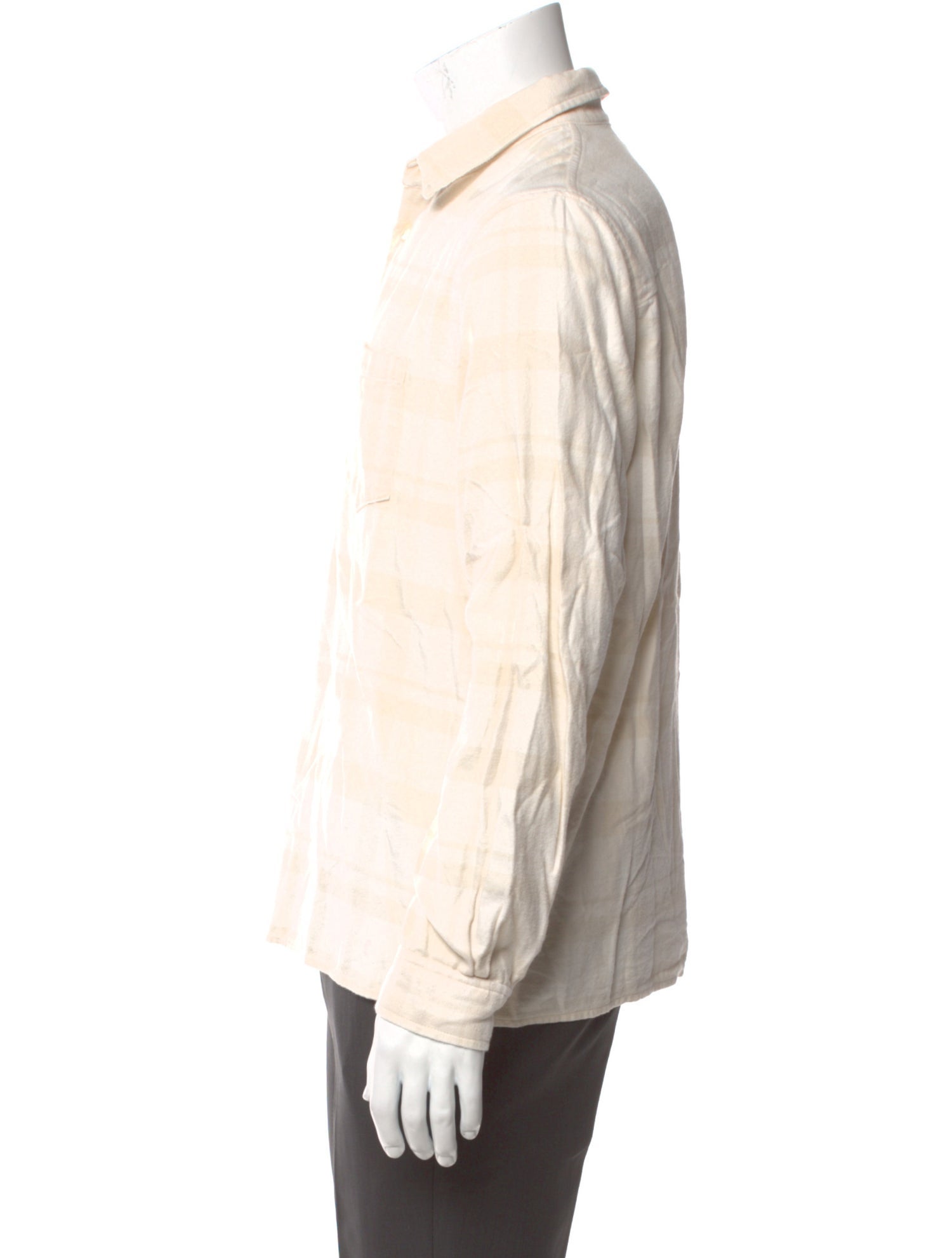 John Elliott Plaid Print Long Sleeve Shirt