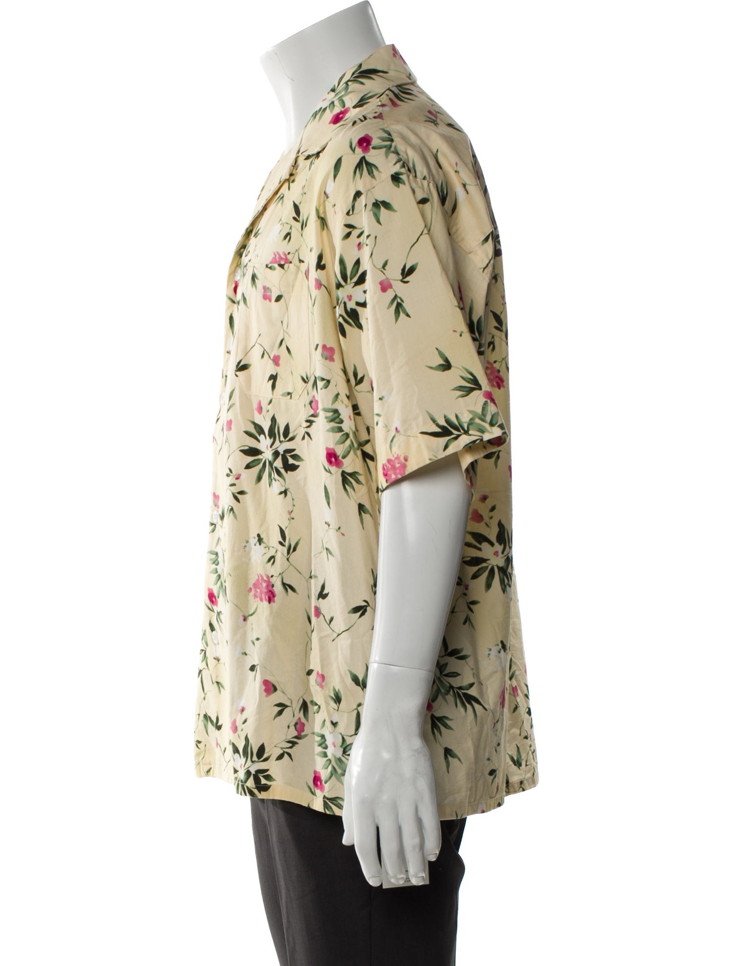 John Elliott Floral Print Short Sleeve Shirt