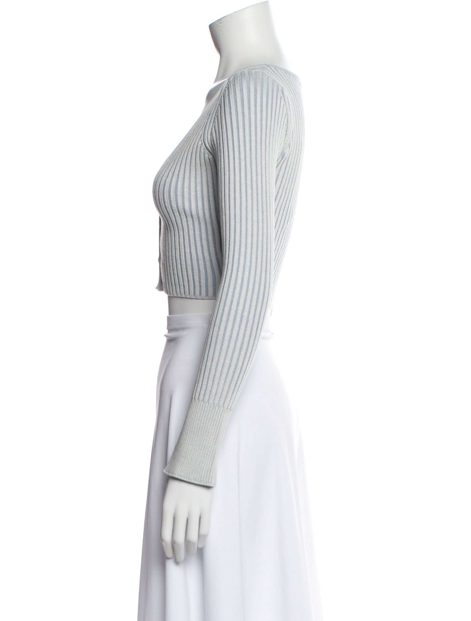 John Elliott Striped V-Neck Crop Top