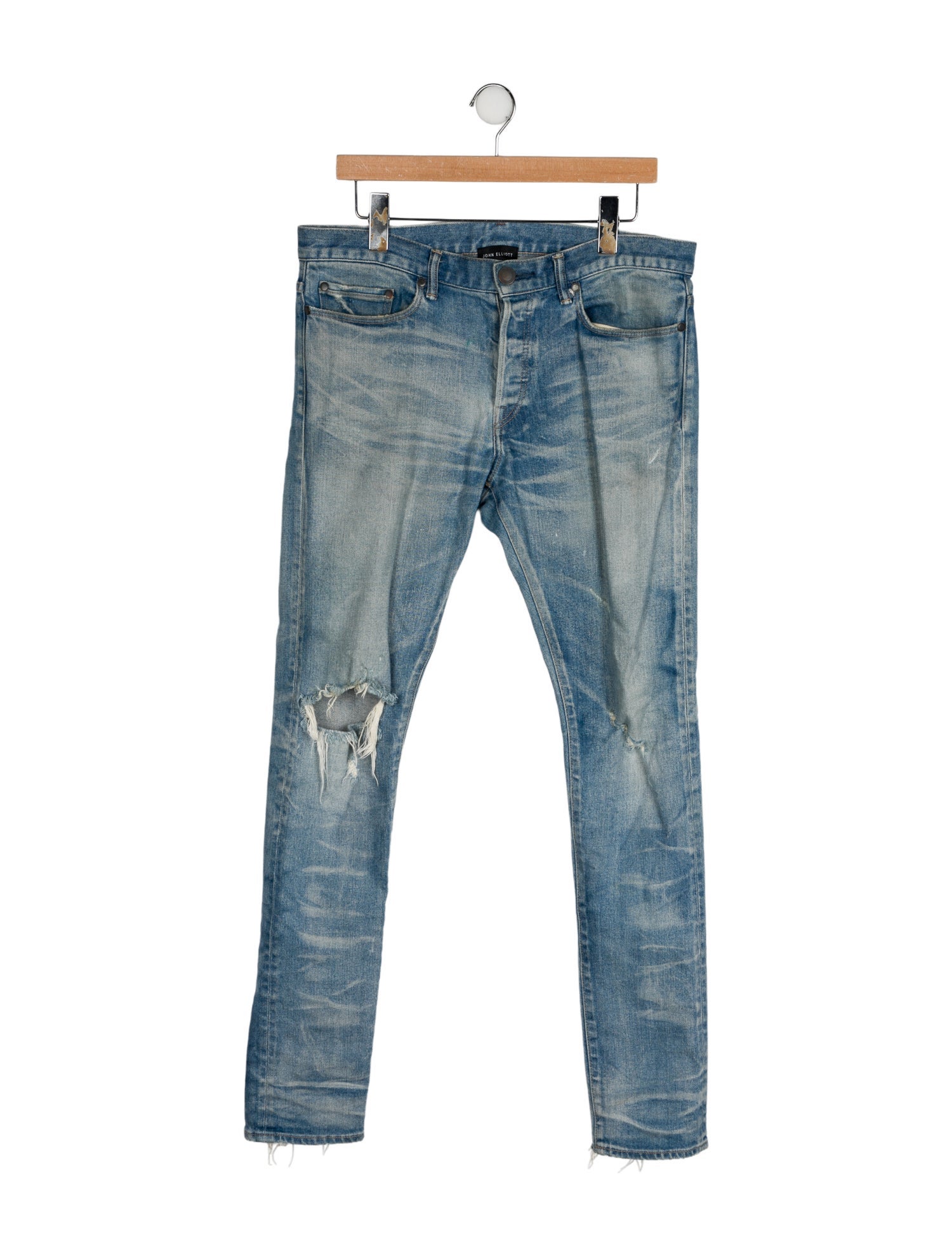 John Elliott Mid-Rise Straight Leg Jeans