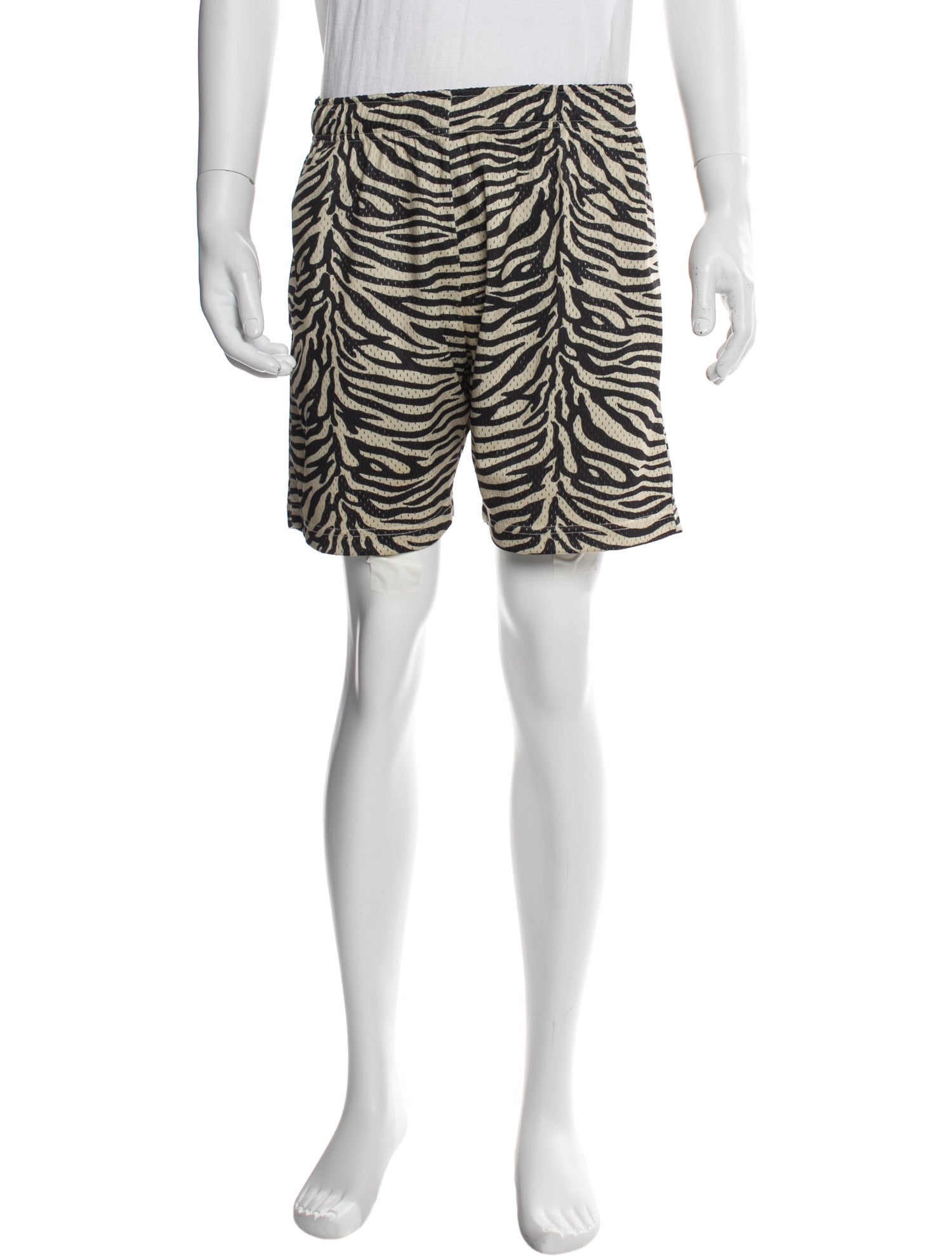 John Elliott Striped Flat Front Shorts