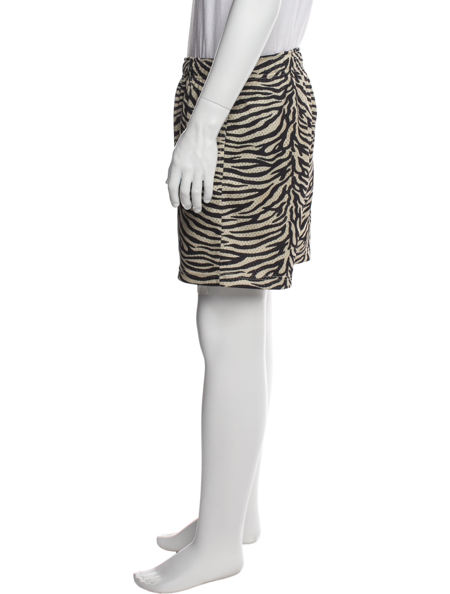 John Elliott Striped Flat Front Shorts