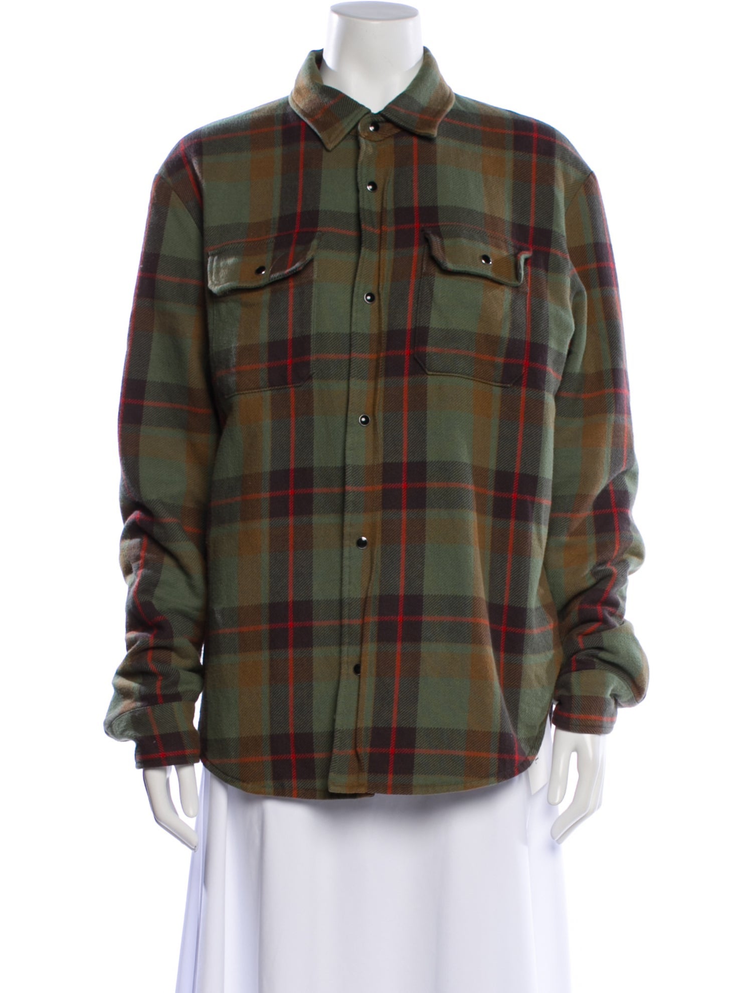 John Elliott Plaid Print Utility Jacket
