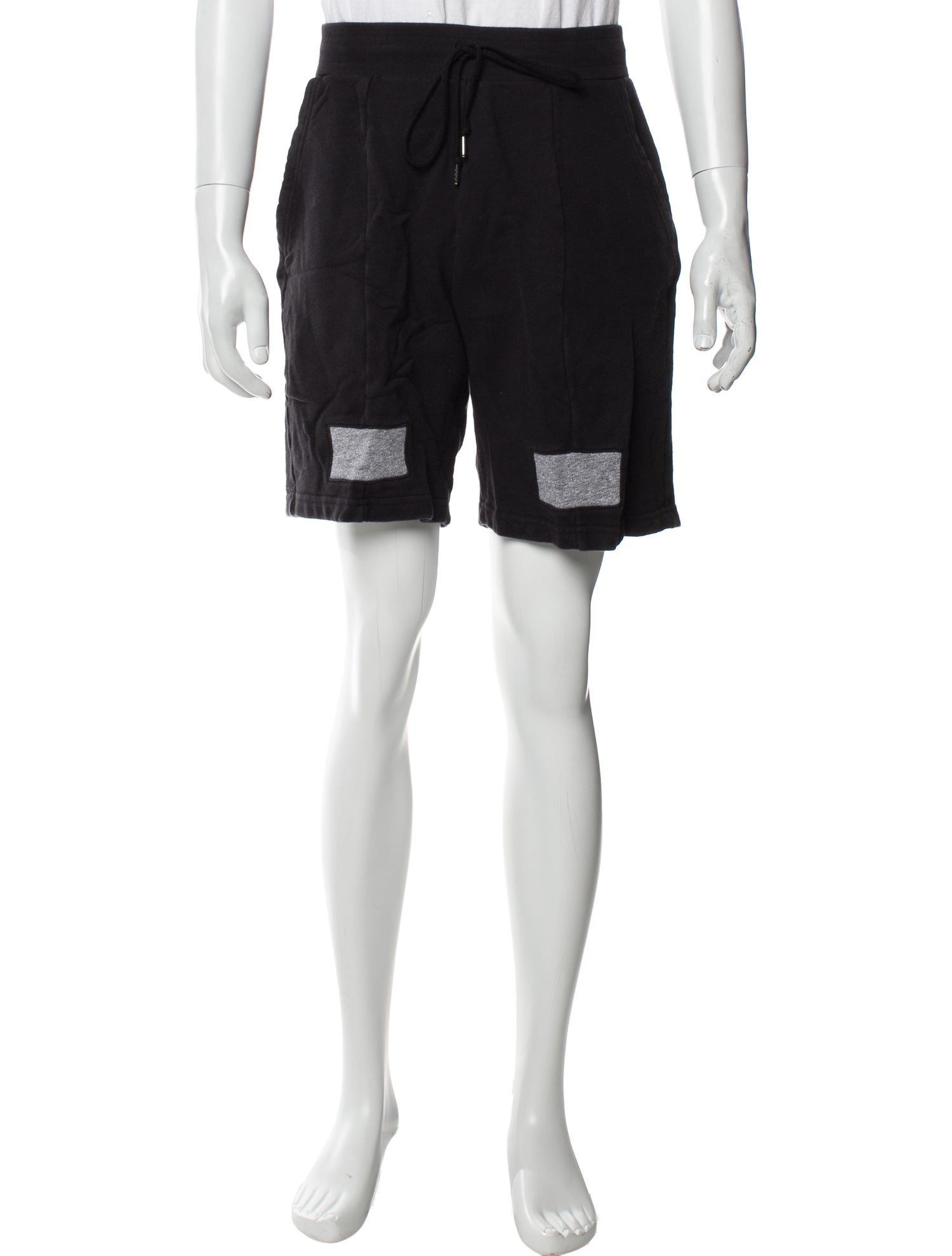 John Elliott Colorblock Pattern Jogger Shorts