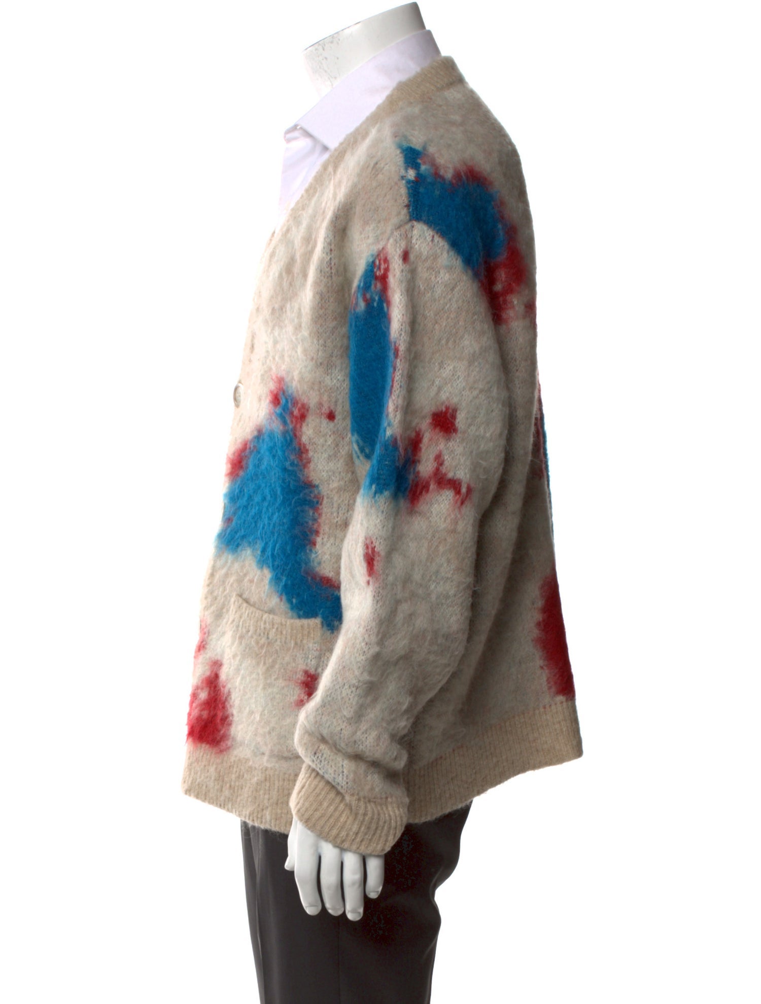 John Elliott Graphic Print V-Neck Cardigan