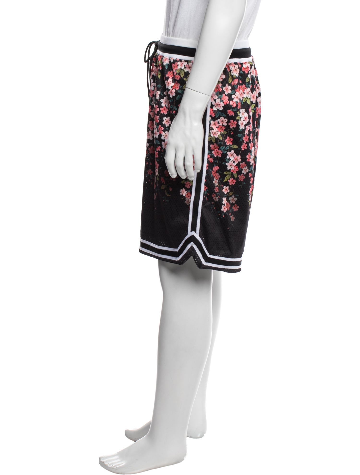 John Elliott Floral Print Athletic Shorts