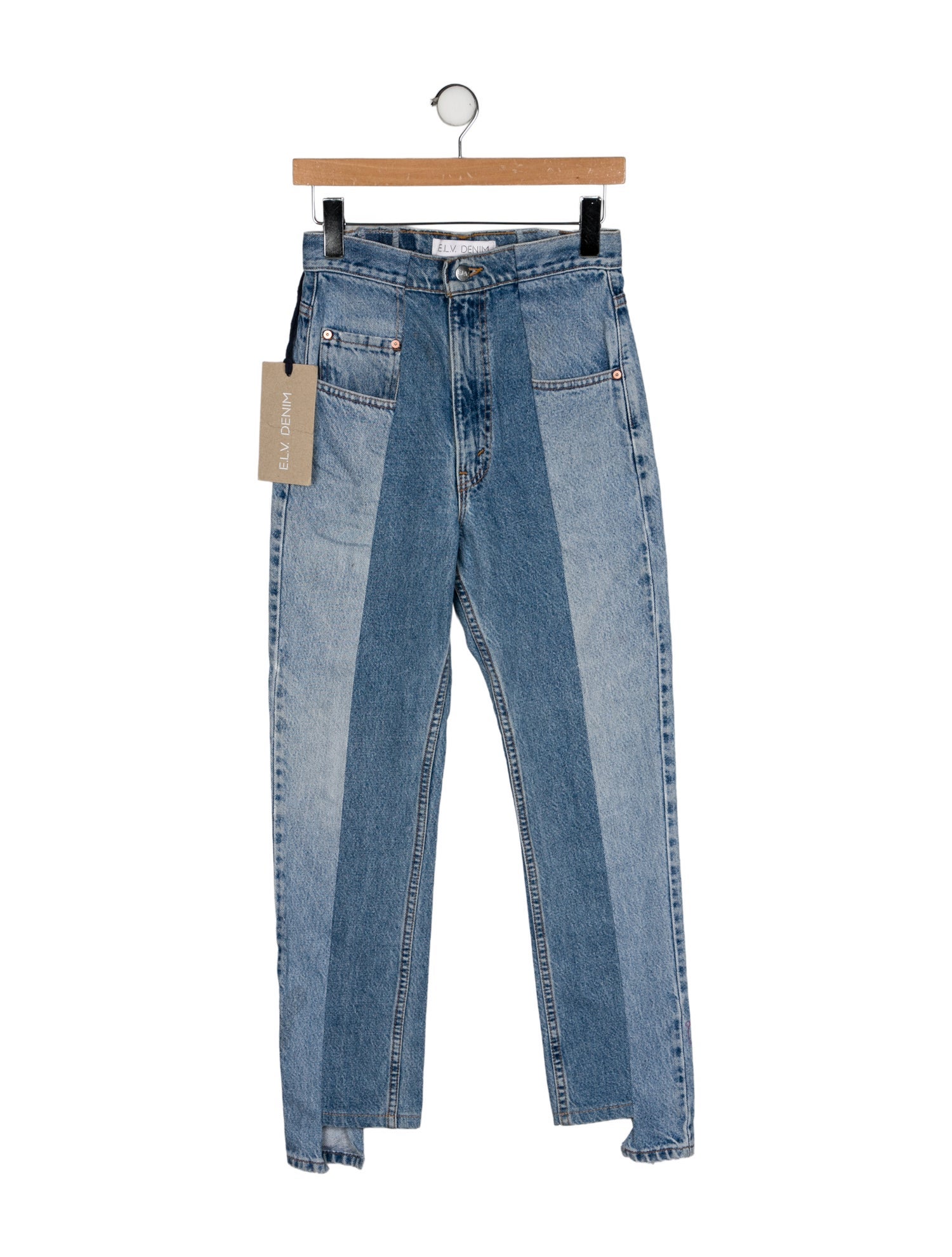 E.L.V. Denim High-Rise Straight Leg Jeans w/ Tags