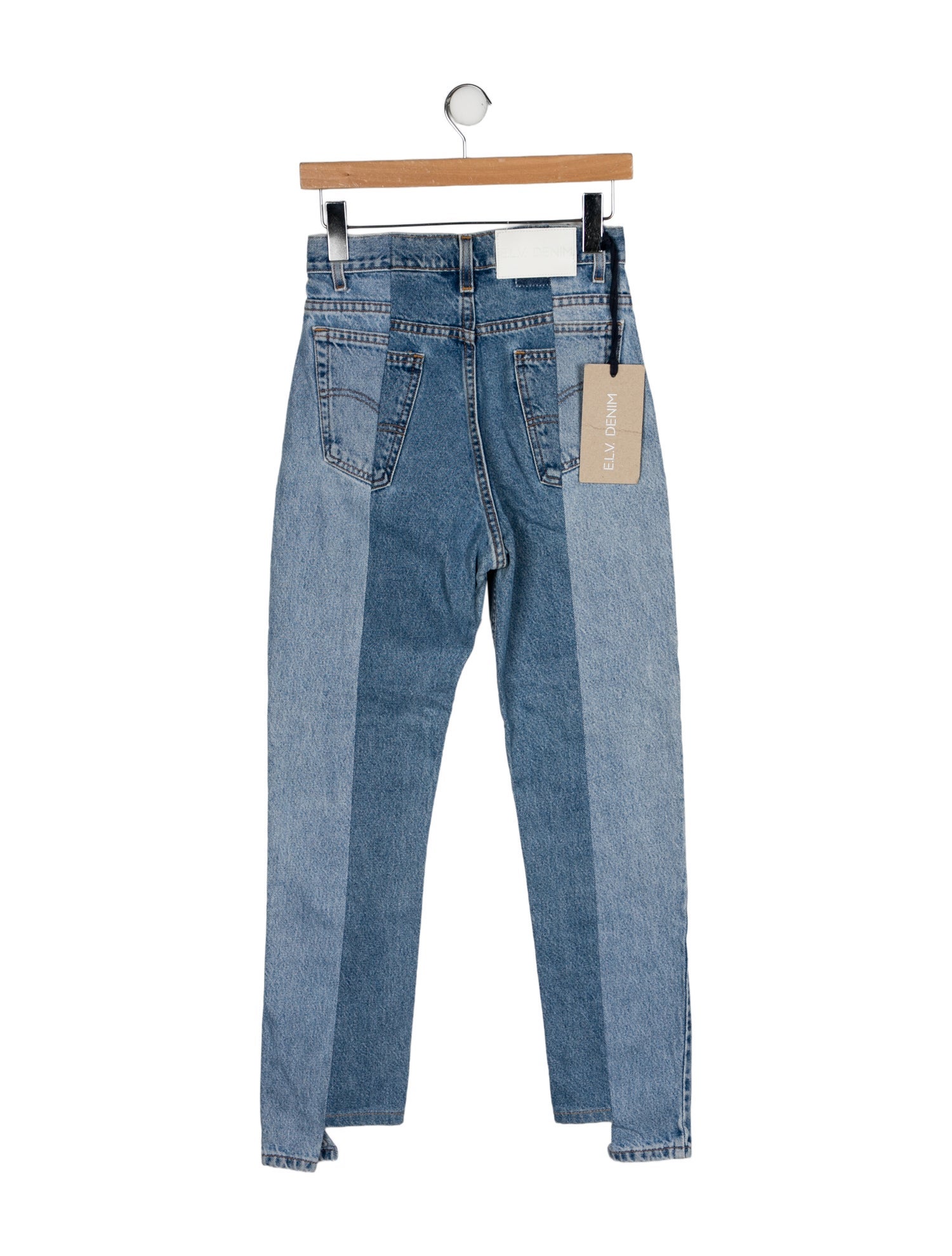 E.L.V. Denim High-Rise Straight Leg Jeans w/ Tags