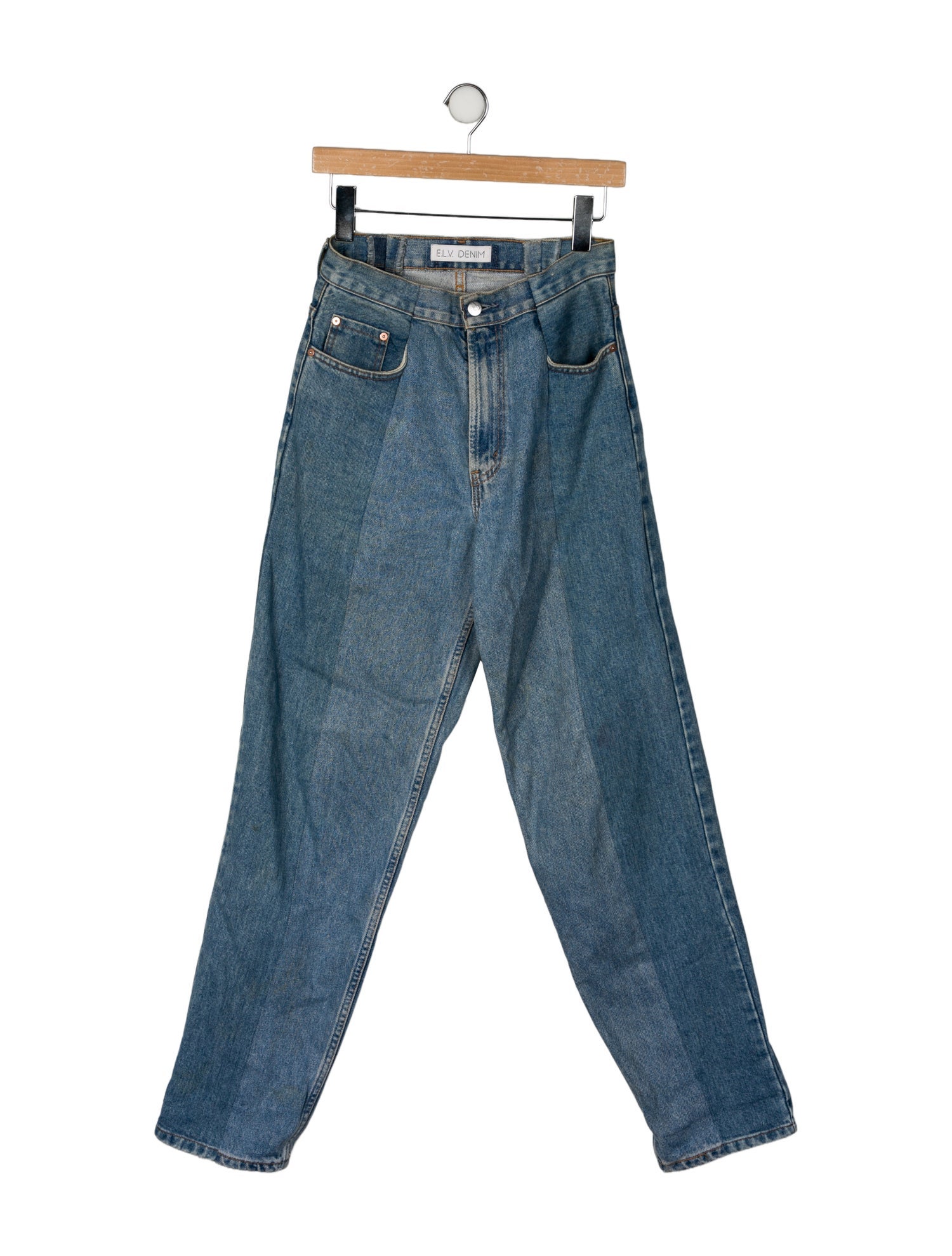 E.L.V. Denim High-Rise Straight Leg Jeans